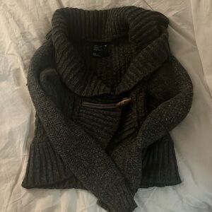 Grey Wool-Acrylic Sweater